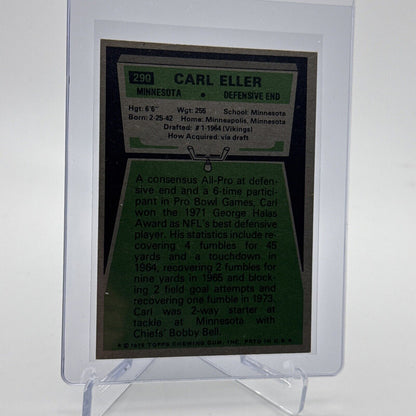 1975 Topps Carl Eller Football Card #290 NM Quality #4 FREE SHIPPING