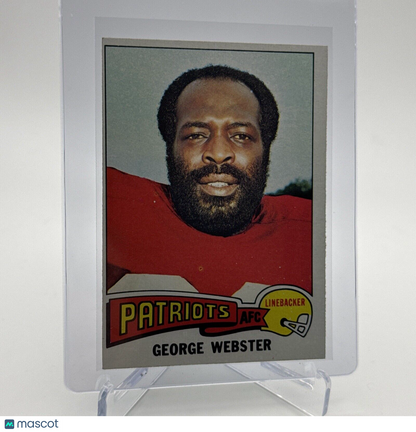 1975 Topps George Webster Football Card #186 NM Quality FREE SHIPPING
