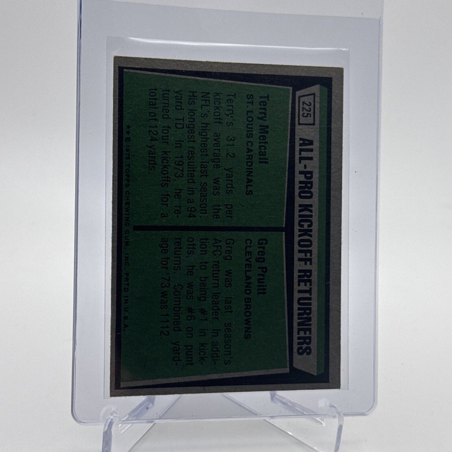 1975 Topps 1974 All-Pro Kick Returners Football Card #225 NM #4 FREE SHIPPING