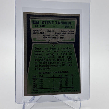 1975 Topps Steve Tannen Football Card #177 NM Quality #5 FREE SHIPPING