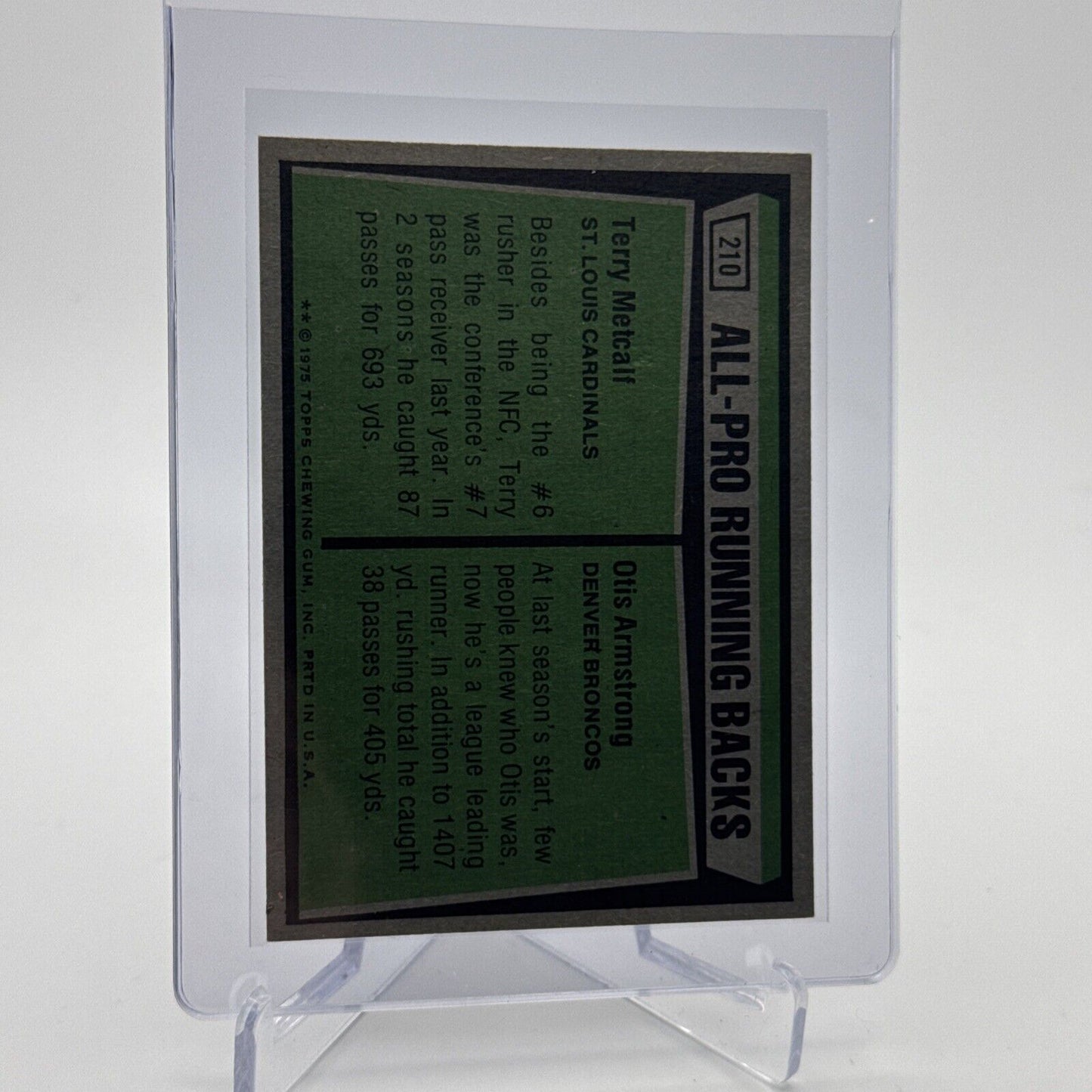 1975 Topps 1974 All-Pro Running Backs Card #210 NM Quality #3 FREE SHIPPING
