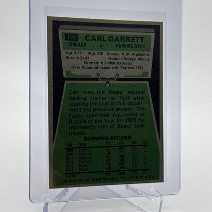 1975 Topps Carl Garrett Football Card #126 NM Quality #2 FREE SHIPPING