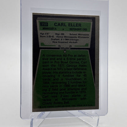 1975 Topps Carl Eller Football Card #290 NM Quality #7 FREE SHIPPING