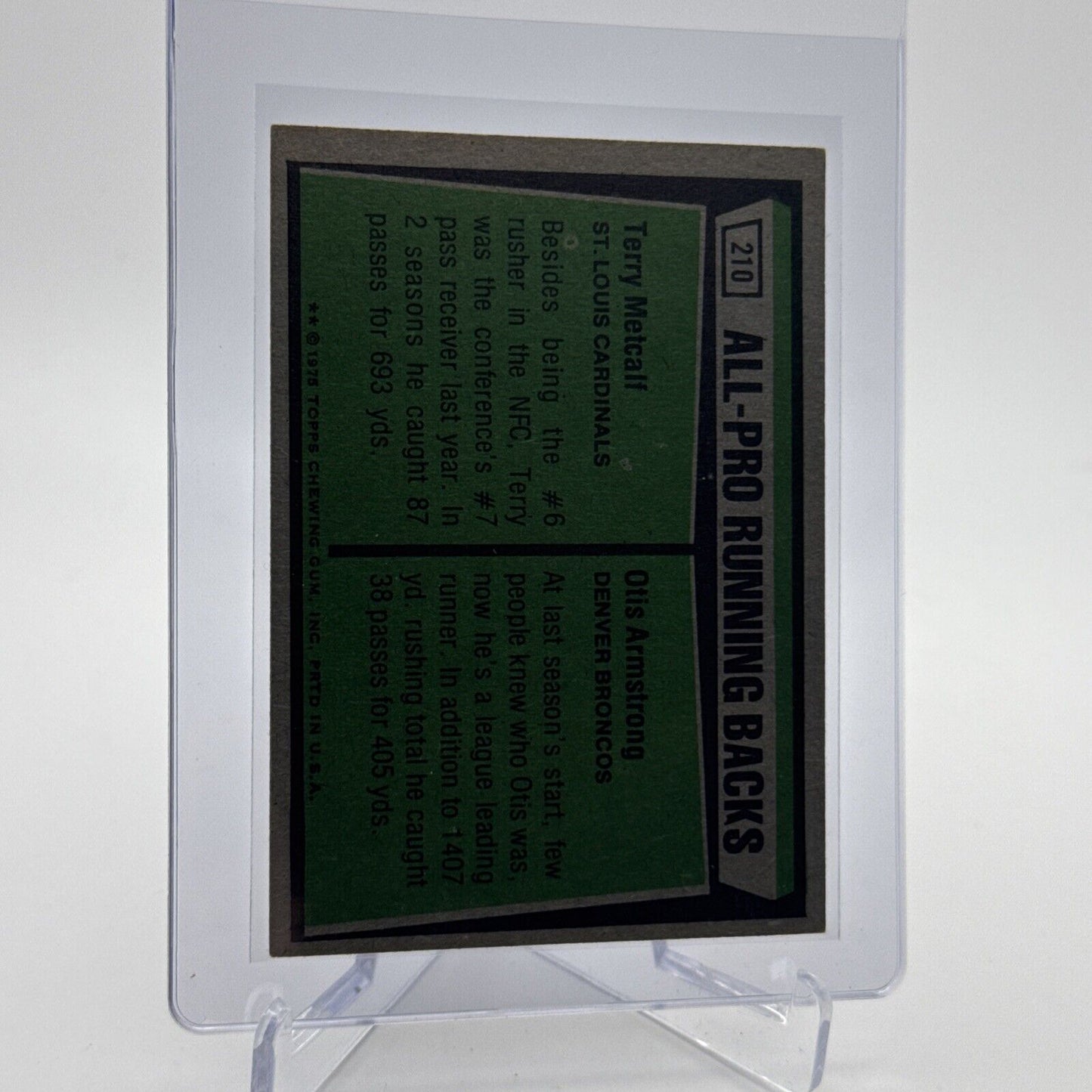 1975 Topps 1974 All-Pro Running Backs Card #210 NM Quality #5 FREE SHIPPING