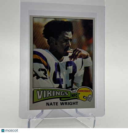 1975 Topps Nate Wright Rookie Football Card #130 NM Quality #2 FREE SHIPPING