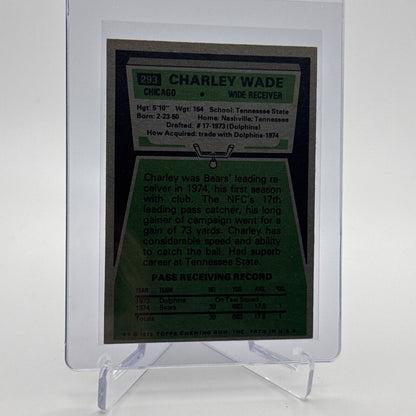 1975 Topps Charley Wade Football Card #293 NM Quality #3 FREE SHIPPING