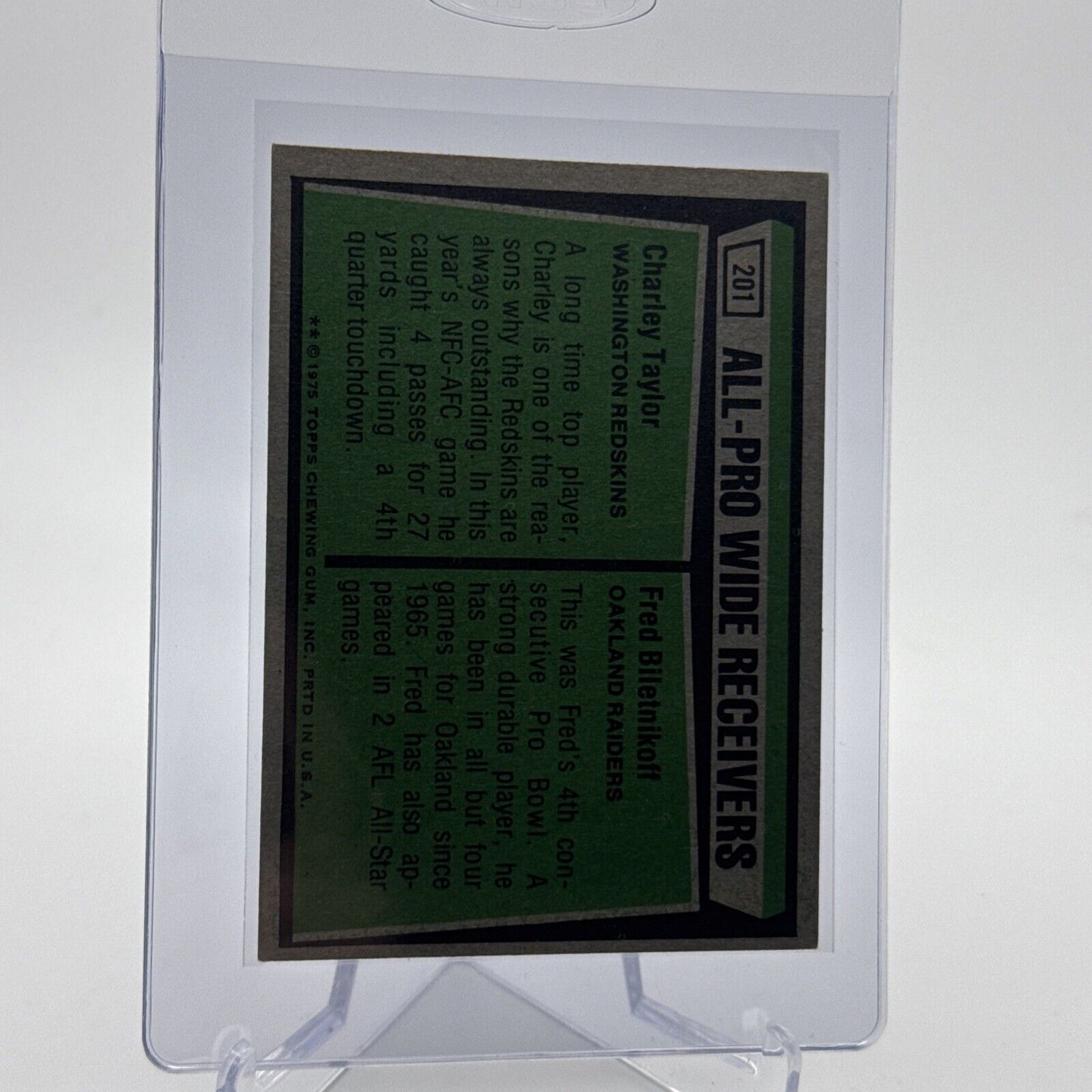 1975 Topps 1974 All-Pro Wide Receivers Card #201 NM Quality #4 FREE SHIPPING