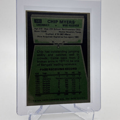 1975 Topps Chip Myers Football Card #141 NM Quality FREE SHIPPING