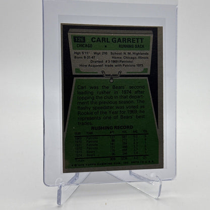 1975 Topps Carl Garrett Football Card #126 NM Quality #6 FREE SHIPPING