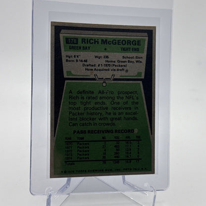 1975 Topps Rich McGeorge Football Card #178 NM Quality #3 FREE SHIPPING