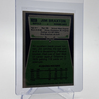 1975 Topps Jim Braxton Football Card #142 NM Quality #4 FREE SHIPPING