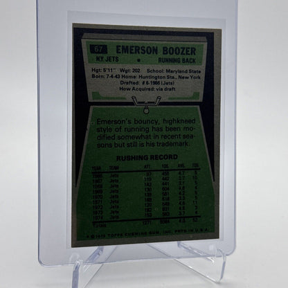 1975 Topps Emerson Boozer Football Card #67 NM Quality #5 FREE SHIPPING