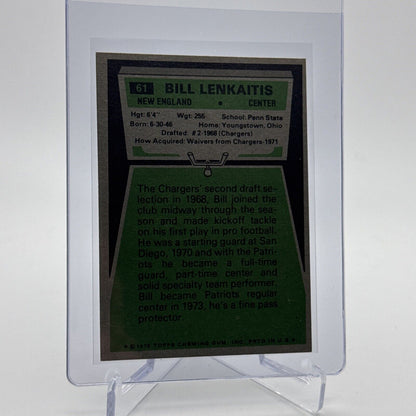 1975 Topps Bill Lenkaitis Football Card #61 NM Quality #4 FREE SHIPPING