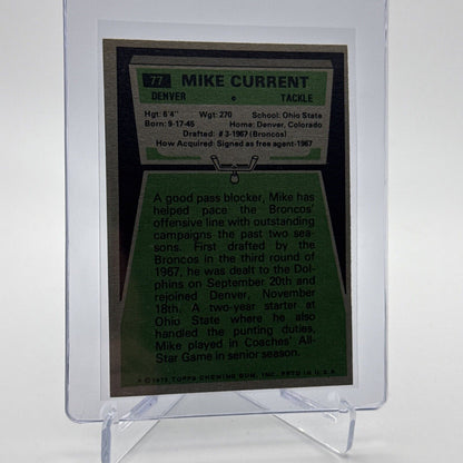 1975 Topps Mike Current Football Card #77 NM Quality #4 FREE SHIPPING