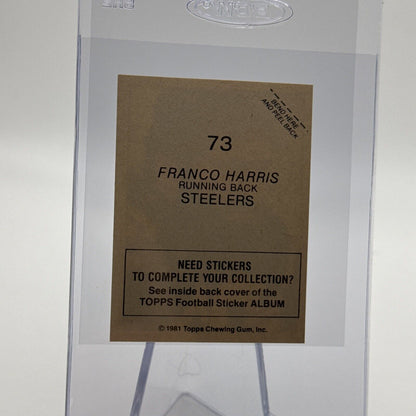 1981 Topps Franco Harris Football Sticker Card #73 NM-MT FREE SHIPPING