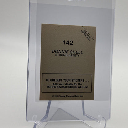 1981 Topps Donnie Shell FOIL Football Sticker Card #142 NM-MT FREE SHIPPING