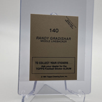 1981 Topps Randy Gradishar FOIL Football Sticker Card #140 NM-MT FREE SHIPPING