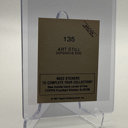 1981 Topps Art Still FOIL Football Sticker Card #135 NM-MT FREE SHIPPING