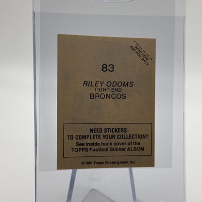 1981 Topps Riley Odoms Football Sticker Card #83 NM-MT FREE SHIPPING