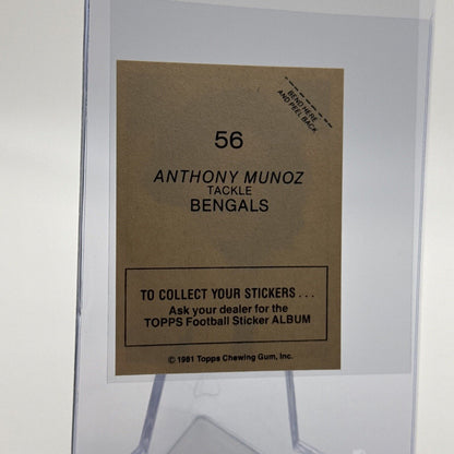 1981 Topps Anthony Munoz Football Sticker Card #56 NM-MT FREE SHIPPING