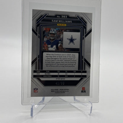 2022 Panini Prizm BLUE SPARKLE Sam Williams RC 41/96 #393 Mint FREE SHIPPING