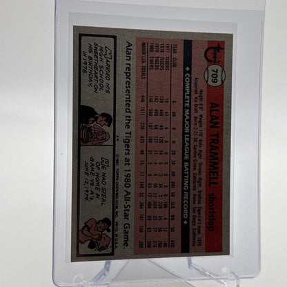 1981 Topps Alan Trammell Baseball Card #709 EX Quality FREE SHIPPING