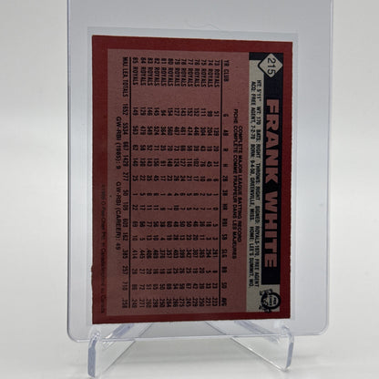 1986 O-Pee-Chee Frank White Baseball Card #215 NM-MT Free Shipping