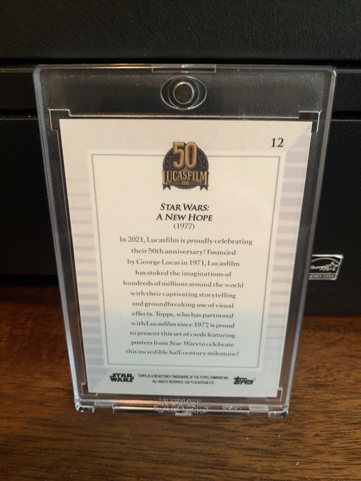 2021 Topps Now Star Wars Lucasfilm 50th A New Hope Card #12 Mint SEPIA 8/10
