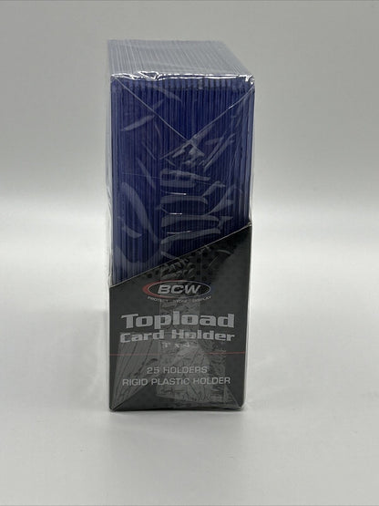 BCW 3X4 Toploaders Regular 35pt Point 1 Pack of 25 for Standard Sized Cards