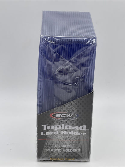BCW 3X4 GOLD ROOKIE Toploaders 35pt 1 Pack of 25 for Standard Sized Cards