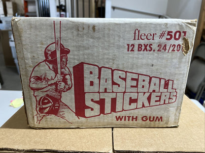 1979 Fleer Stickers Baseball Unopened Box with 24 packs -from a sealed case