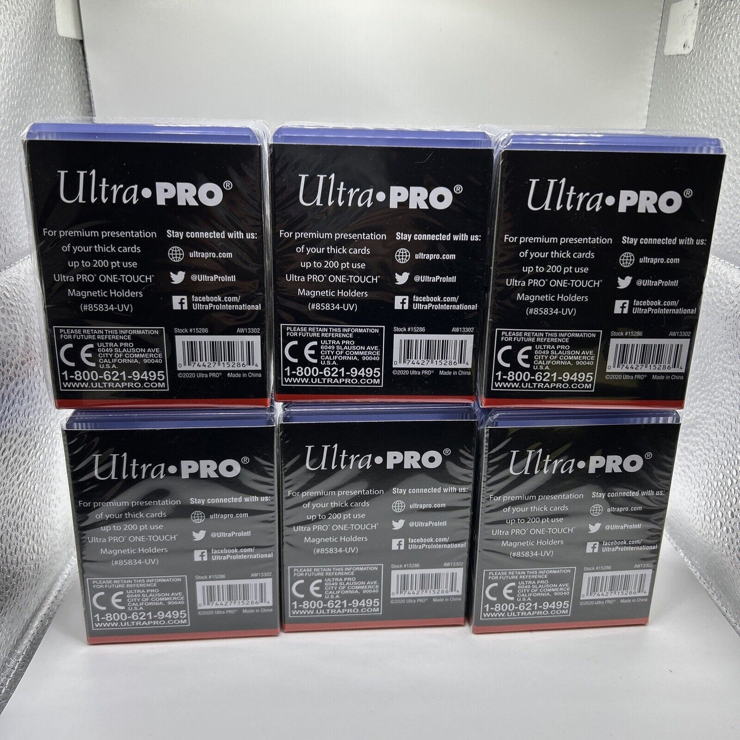 Ultra Pro 3X4 Super Thick Toploaders 6 Packs of 10 for up to 200pt Cards, = 60