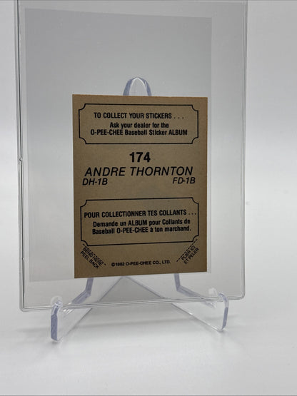 1982 O-Pee-Chee Stickers Andre Thornton Baseball Card #174 NM-MT FREE SHIPPING