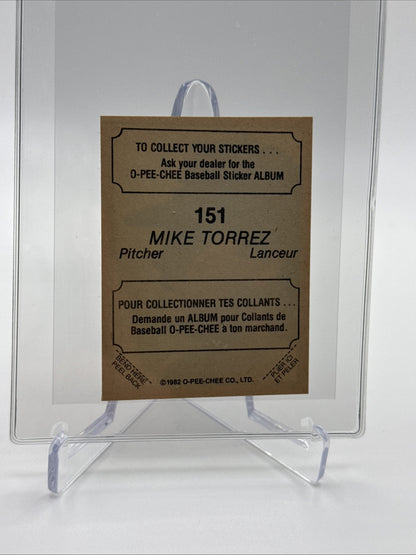 1982 O-Pee-Chee Stickers Mike Torrez Baseball Card #151 NM-MT FREE SHIPPING