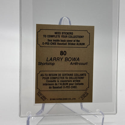 1982 O-Pee-Chee Stickers Larry Bowa Baseball Card #80 NM-MT FREE SHIPPING