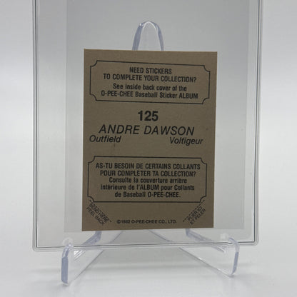1982 O-Pee-Chee Stickers Andre Dawson FOIL Card #125 NM-MT FREE SHIPPING