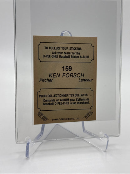1982 O-Pee-Chee Stickers Ken Forsch Baseball Card #159 NM-MT FREE SHIPPING
