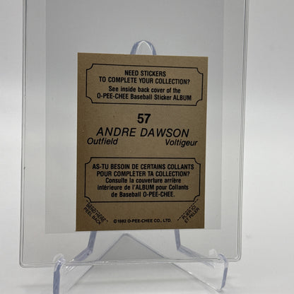 1982 O-Pee-Chee Stickers Andre Dawson Baseball Card #57 NM-MT FREE SHIPPING