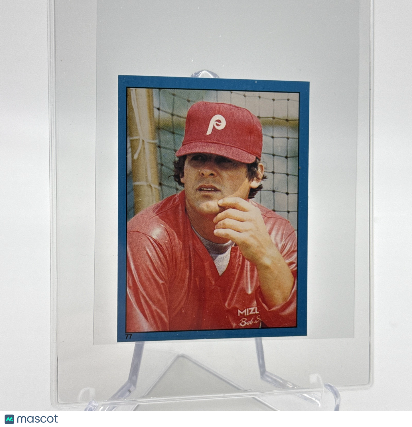1982 O-Pee-Chee Stickers Bob Boone Baseball Card #77 NM-MT FREE SHIPPING