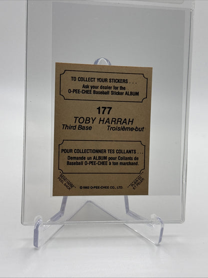 1982 O-Pee-Chee Stickers Toby Harrah Baseball Card #177 NM-MT FREE SHIPPING