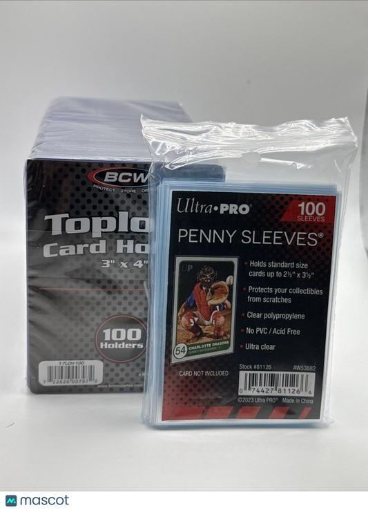 BCW 3X4 Toploaders 35pt 100 Toploaders for Standard Cards  and Ultra Pro Sleeves