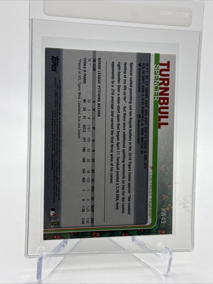 2019 Topps HOLIDAY METALLIC Spencer Turnbull RC #HW49 Mint FREE SHIPPING
