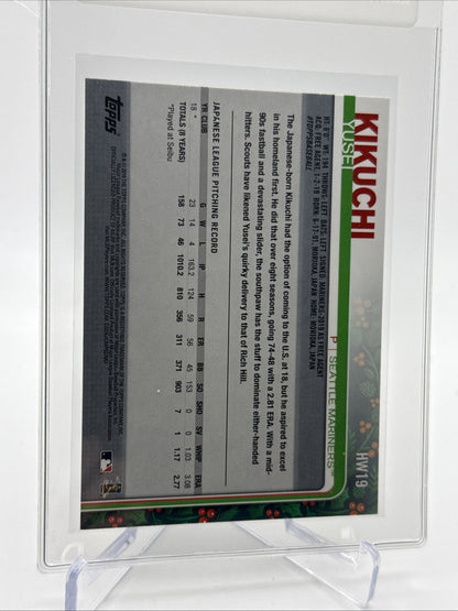 2019 Topps HOLIDAY Yusei Kikuchi Rookie Baseball Card #HW19 Mint FREE SHIPPING