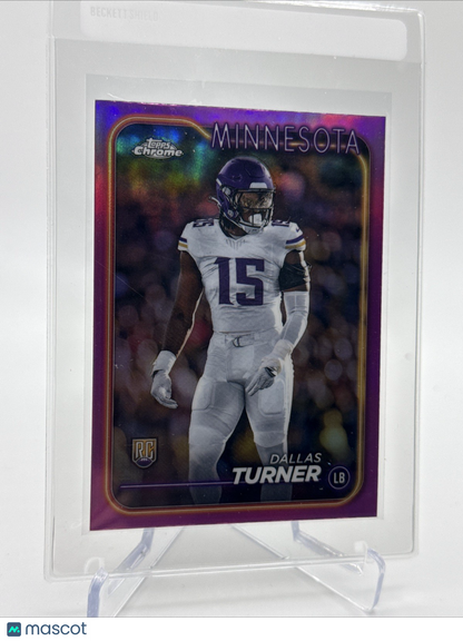 2024 Topps Chrome PINK Dallas Turner Rookie Card #221 Mint FREE SHIPPING