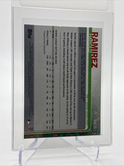 2019 Topps HOLIDAY METALLIC Harold Ramirez Rookie Card #HW20 Mint FREE SHIPPING