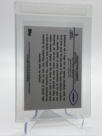 2024 Topps Chrome Pink Glitter Jonathan Ogden /399 Card #5 Mint FREE SHIPPING