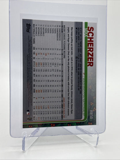 2019 Topps HOLIDAY Max Scherzer Baseball Card #HW50 Mint FREE SHIPPING