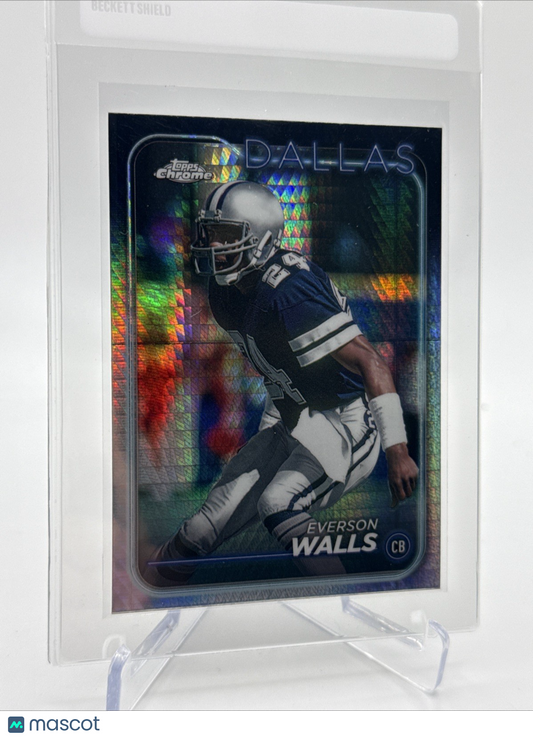 2024 Topps Chrome PRISM Everson Walls Football Card #55 Mint FREE SHIPPING