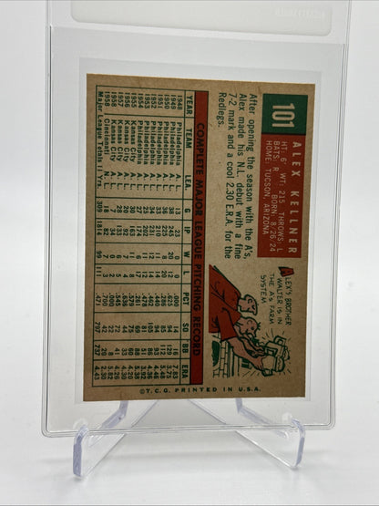 1959 Topps Alex Kellner Baseball Card #101 NM Quality #2 FREE SHIPPING