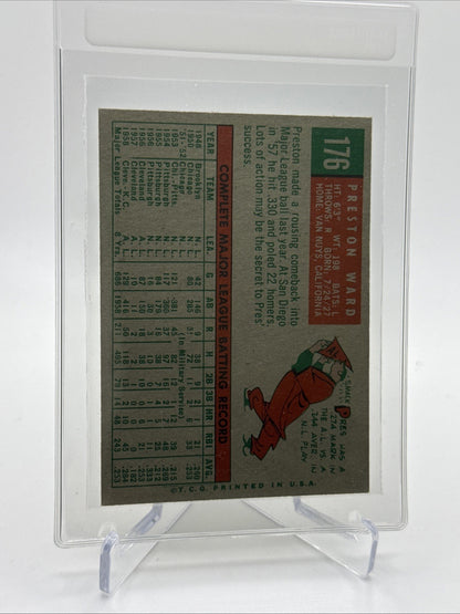 1959 Topps Preston Ward Baseball Card #176 NM Quality FREE SHIPPING